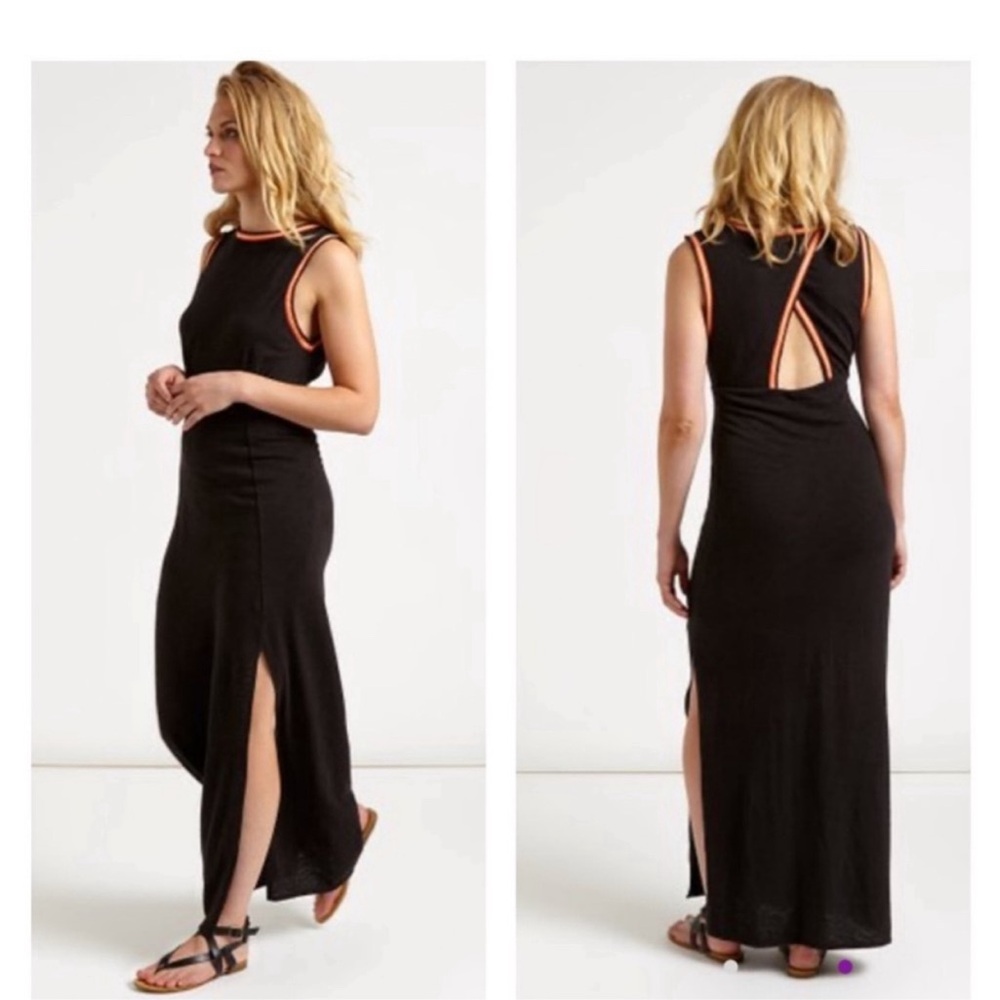 Free People Sabrina Black Maxi Dress